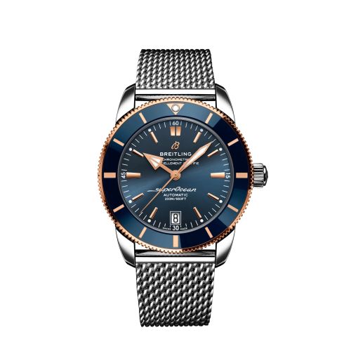 Breitling Superocean Heritage II B20 Automatic 42 Paslanmaz Çelik - Kırmızı Altın / Mavi / Bilezik, referans UB2010161C1A1