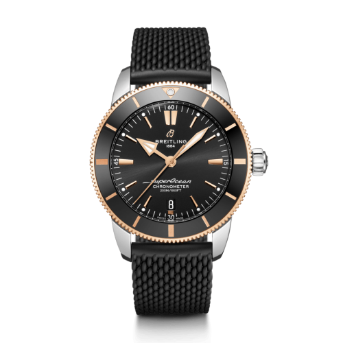 Breitling Superocean Heritage II B20 Automatic 44 Paslanmaz Çelik - Kırmızı Altın / Siyah / Kauçuk / Folding, referans UB2030121B1S1