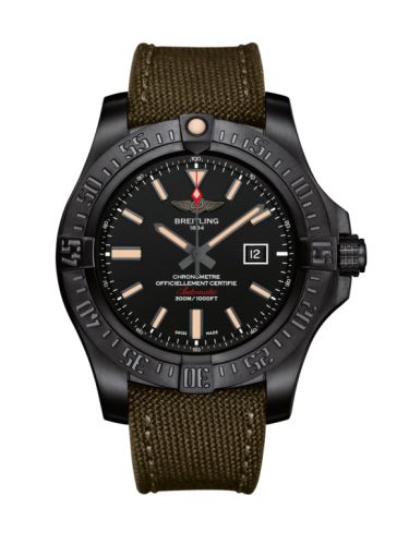 Breitling Avenger Siyahbird 48 Black Titanium / Volcano Black / Military / Pin, reference V1731010/BD12/105W/M20BASA.1