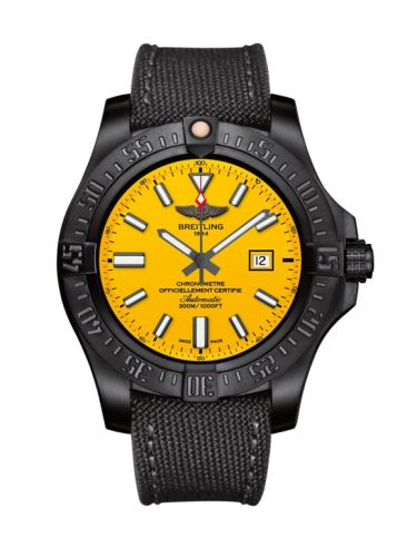 Breitling Avenger Siyahbird 48 Black Titanium / Cobra Yellow / Military / Boutique Editions, reference V173104T.I524.100W