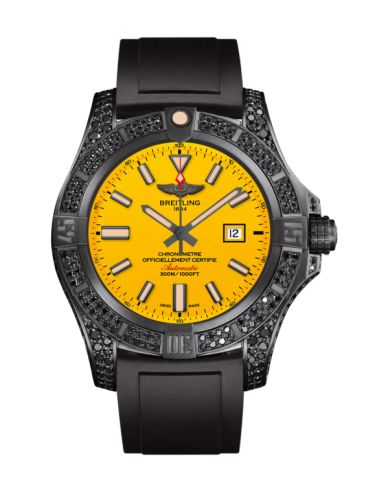 Breitling Avenger Siyahbird 48 Black Titanium / Elmasworks / Cobra Yellow / Rubber, reference V17310AU.I529.137S