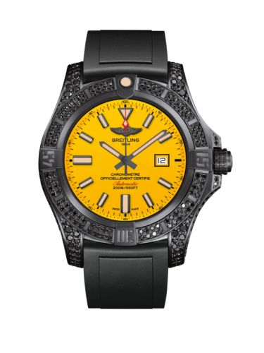 Breitling Avenger Siyahbird 44 Black Titanium / Elmasworks / Cobra Yellow / Rubber, reference V17311AU.I526.134S