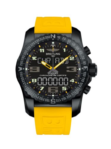 Cockpit B50 Gece Mission / Siyah-Sarı / Kauçuk / Folding 46 mm