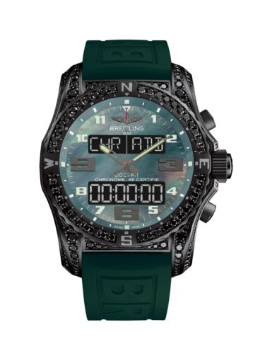 Cockpit B50 Gece Mission Elmasworks / Yeşil MOP / Kauçuk / Foldng 46 mm