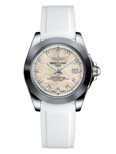 Breitling Galactic 32 Sleek Edition Paslanmaz Çelik / Pearl / Kauçuk, referans W7133012/A800/164S/A14S.1