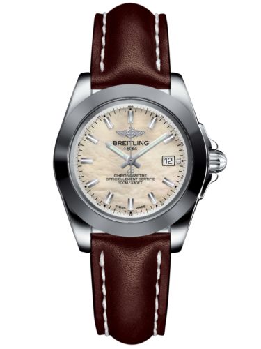 Breitling Galactic 32 Sleek Edition Paslanmaz Çelik / Pearl / Calf, referans W7133012/A800/410X/A14BA.1