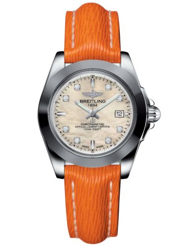 Breitling Galactic 32 Sleek Edition Paslanmaz Çelik / Pearl Elmas / Sahara, referans W7133012/A801/212X/A14BA.1