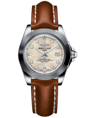 Breitling Galactic 32 Sleek Edition Paslanmaz Çelik / Pearl Elmas / Calf, referans W7133012/A801/406X/A14BA.1