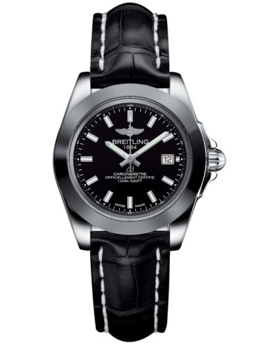 Breitling Galactic 32 Sleek Edition Paslanmaz Çelik / Trophy Siyah / Croco, referans W7133012/BF62/777P/A14BA.1