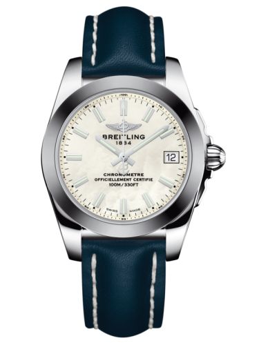 Breitling Galactic 36 Paslanmaz Çelik / SleekT / Pearl / Calf, referans W7433012.A779.194X