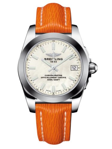 Breitling Galactic 36 Paslanmaz Çelik / SleekT / Pearl / Sahara, referans W7433012.A779.217X