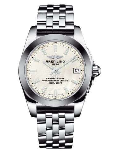 Breitling Galactic 36 Paslanmaz Çelik / SleekT / Pearl / Bilezik, referans W7433012.A779.376A