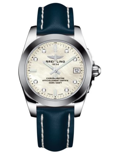 Breitling Galactic 36 Paslanmaz Çelik / SleekT / Pearl Elmas / Calf, referans W7433012.A780.194X