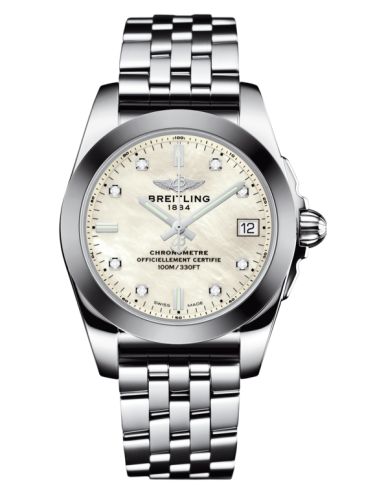 Breitling Galactic 36 Paslanmaz Çelik / SleekT / Pearl Elmas / Bilezik, referans W7433012.A780.376A