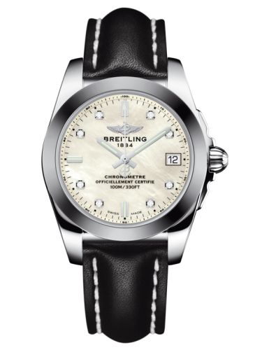 Breitling Galactic 36 Paslanmaz Çelik / SleekT / Pearl Elmas / Calf, referans W7433012.A780.414X
