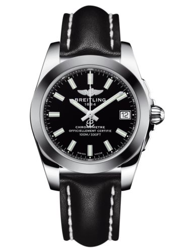 Breitling Galactic 36 Paslanmaz Çelik / SleekT / Trophy Siyah / Calf, referans W7433012.BE08.414X