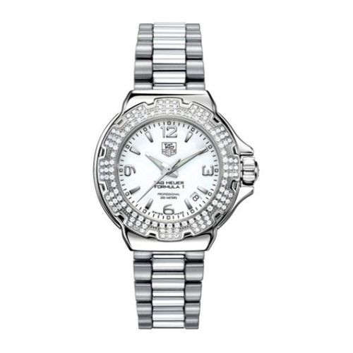 TAG Heuer Formula 1 Quartz 37 Paslanmaz Çelik / Elmas / Beyaz / Bilezik, referans WAC1215.BA0852