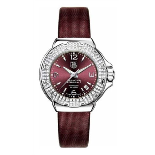 TAG Heuer Formula 1 Quartz 37 Paslanmaz Çelik / Elmas / Mor / Fabric, referans WAC1219.FC6223