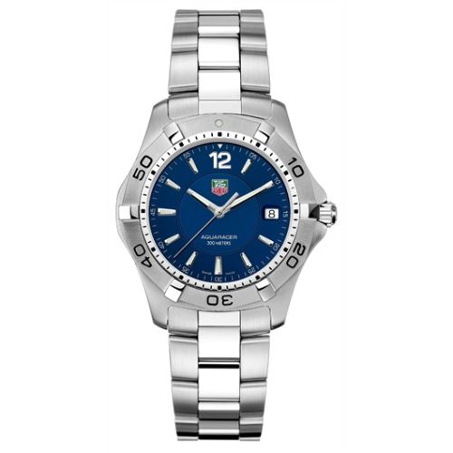 TAG Heuer Aquaracer 300M Quartz 38.4 Stainless Steel / Blue / Bracelet, reference WAF1113.BA0801