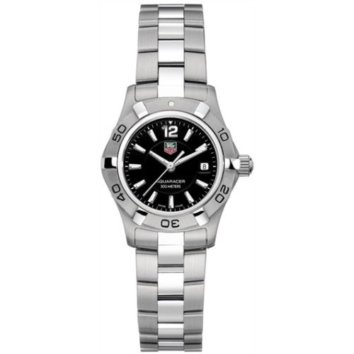 TAG Heuer Aquaracer 300M Quartz 27 Stainless Steel / Black / Bracelet, reference WAF1410.BA0823