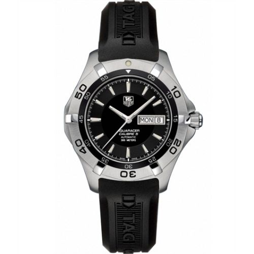 TAG Heuer Aquaracer 300M Calibre 5 Day-Date 41 Stainless Steel / Black / Rubber, reference WAF2010.FT8010