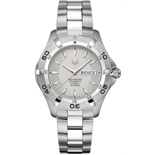 TAG Heuer Aquaracer 300M Calibre 5 Day-Date 41 Stainless Steel / Silver / Bracelet, reference WAF2011.BA0818