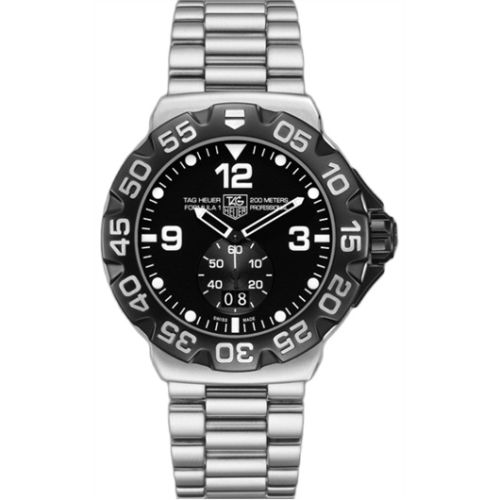 TAG Heuer Formula 1 Big Date 44 Paslanmaz Çelik / Siyah / Bilezik, referans WAH1010.BA0854