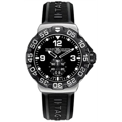 TAG Heuer Formula 1 Big Date 44 Paslanmaz Çelik / Siyah / Kauçuk, referans WAH1010.BT0717