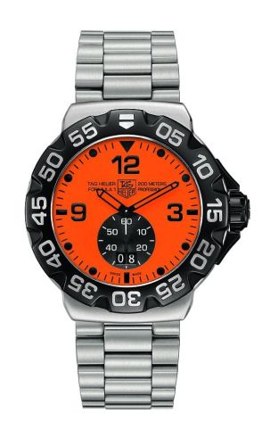 TAG Heuer Formula 1 Big Date 44 Paslanmaz Çelik / Turuncu / Bilezik, referans WAH1012.BA0860