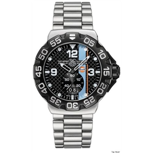 TAG Heuer Formula 1 Big Date 44 Paslanmaz Çelik / Gulf / Bilezik, referans WAH1013.BA0860