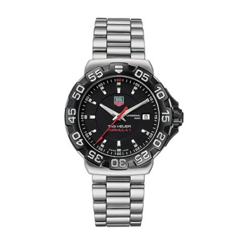 TAG Heuer Formula 1 Quartz 41 Paslanmaz Çelik / Siyah / Bilezik, referans WAH1110.BA0850