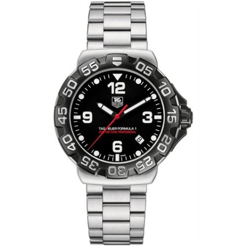 TAG Heuer Formula 1 Quartz 41 Paslanmaz Çelik / Siyah / Bilezik, referans WAH1110.BA0858