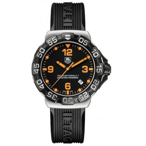 TAG Heuer Formula 1 Quartz 41 Paslanmaz Çelik / Siyah / Kauçuk, referans WAH1116.FT6024