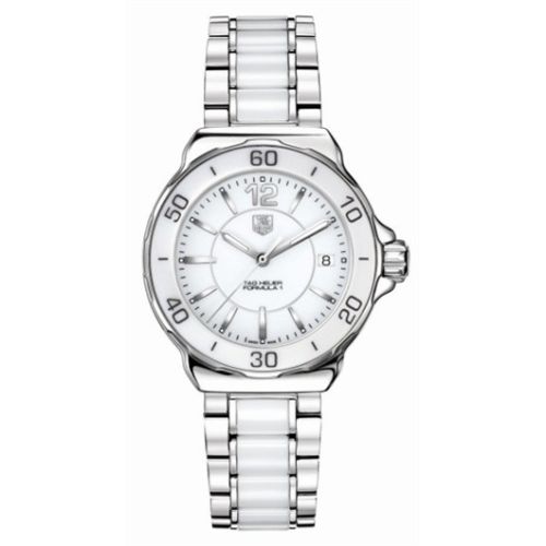 TAG Heuer Formula 1 Quartz 37 Paslanmaz Çelik / Beyaz / Bilezik, referans WAH1211.BA0861