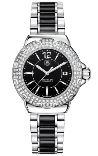 TAG Heuer Formula 1 Quartz 37 Paslanmaz Çelik / Elmas / Siyah / Bilezik, referans WAH1217BA0859
