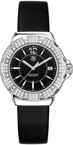 TAG Heuer Formula 1 Quartz 37 Paslanmaz Çelik / Elmas / Siyah / Fabric, referans WAH1217FC6218