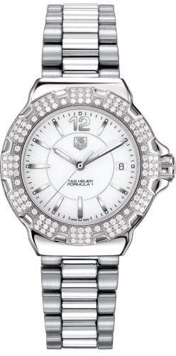 TAG Heuer Formula 1 Quartz 37 Paslanmaz Çelik / Elmas / Beyaz / Bilezik, referans WAH1218.BA0852