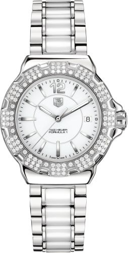 TAG Heuer Formula 1 Quartz 37 Paslanmaz Çelik / Elmas / Beyaz / Bilezik, referans WAH1218.BA0861