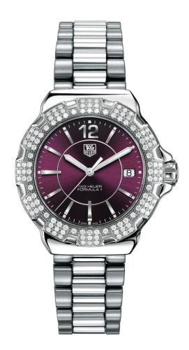 TAG Heuer Formula 1 Quartz 37 Paslanmaz Çelik / Elmas / Mor, referans WAH121B.BA0852