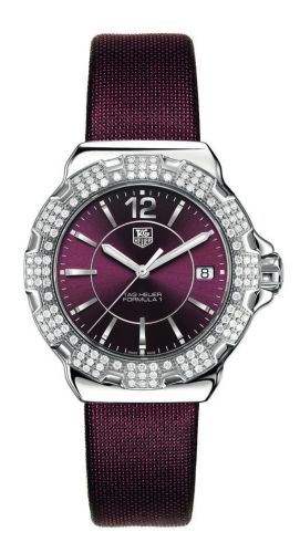 TAG Heuer Formula 1 Quartz 37 Paslanmaz Çelik / Elmas / Mor / Fabric, referans WAH121B.FC6223