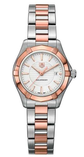 TAG Heuer Aquaracer 300M Quartz 27 Stainless Steel / Rose Gold / Silver / Bracelet, reference WAP1450.BD0837