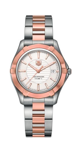 TAG Heuer Aquaracer 300M Calibre 5 40 Stainless Steel / Rose Gold / Bracelet, reference WAP2150.BD0839