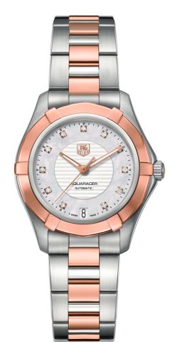 TAG Heuer Aquaracer 200M Calibre 5 34 Stainless Steel / Rose Gold / Silver / Bracelet, reference WAP2351.BD0838
