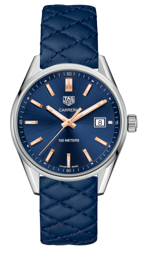 TAG Heuer Carrera Quartz 39 Stainless Steel / Blue, reference WAR1112.FC6391