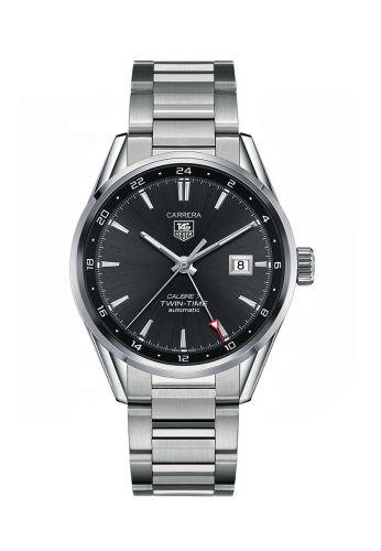 TAG Heuer Calibre 7 Twin Time Stainless Steel / Gray / Bracelet 41mm, reference WAR2012.BA0723