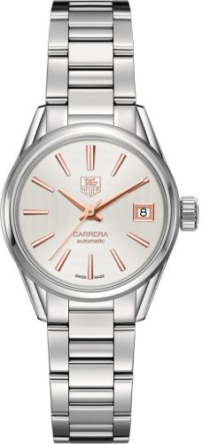 TAG Heuer Carrera Calibre 9 28 Stainless Steel / Silver / Bracelet, reference WAR2412.BA0770