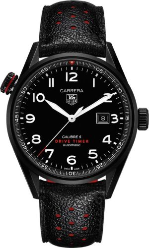 TAG Heuer Carrera Calibre 5 Drive Timer 43 Titanium PVD / Black, reference WAR2A80.FC6337