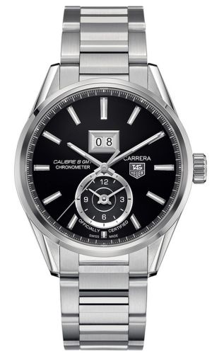 TAG Heuer Carrera Calibre 8 41 Stainless Steel / Black / Bracelet, reference WAR5010.BA0723