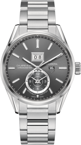 TAG Heuer Carrera Calibre 8 41 Stainless Steel / Gray / Bracelet, reference WAR5012.BA0723
