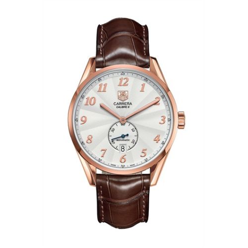 TAG Heuer Carrera Calibre 6 39 Heritage Rose Gold / Silver / Alligator, reference WAS2140.FC8176